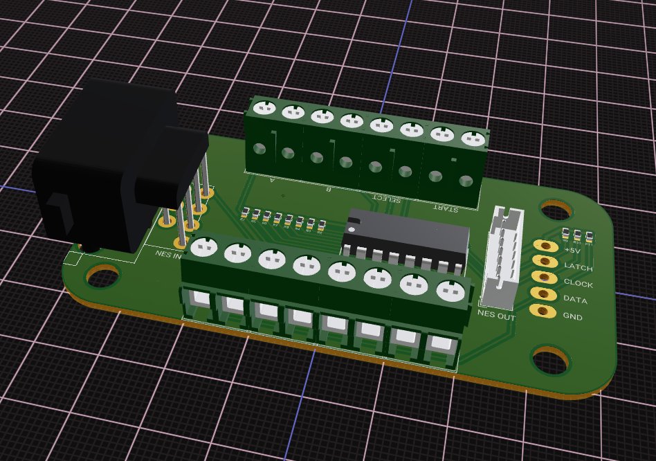 NES breakout controller board with uni-tap passthrough complete!

Daisy-chain-able for custom NES accessibility controllers or fight sticks.