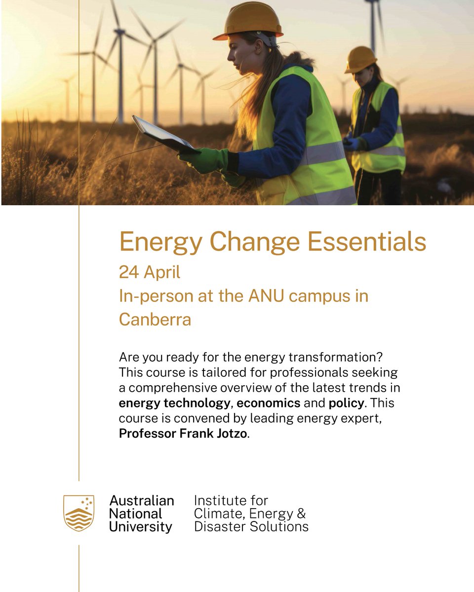 Register now for early-bird tickets to our Energy Change Essentials course: events.humanitix.com/energy-change-… Speakers include: @frankjotzo Kylie Catchpole @JorritGosens @Fiona_J_Beck @marnie__shaw