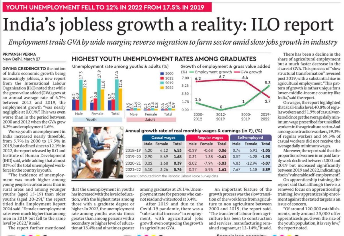 This is not jobless growth,
It is Job-LOSS growth

Growth of the wealthy, super rich friends..