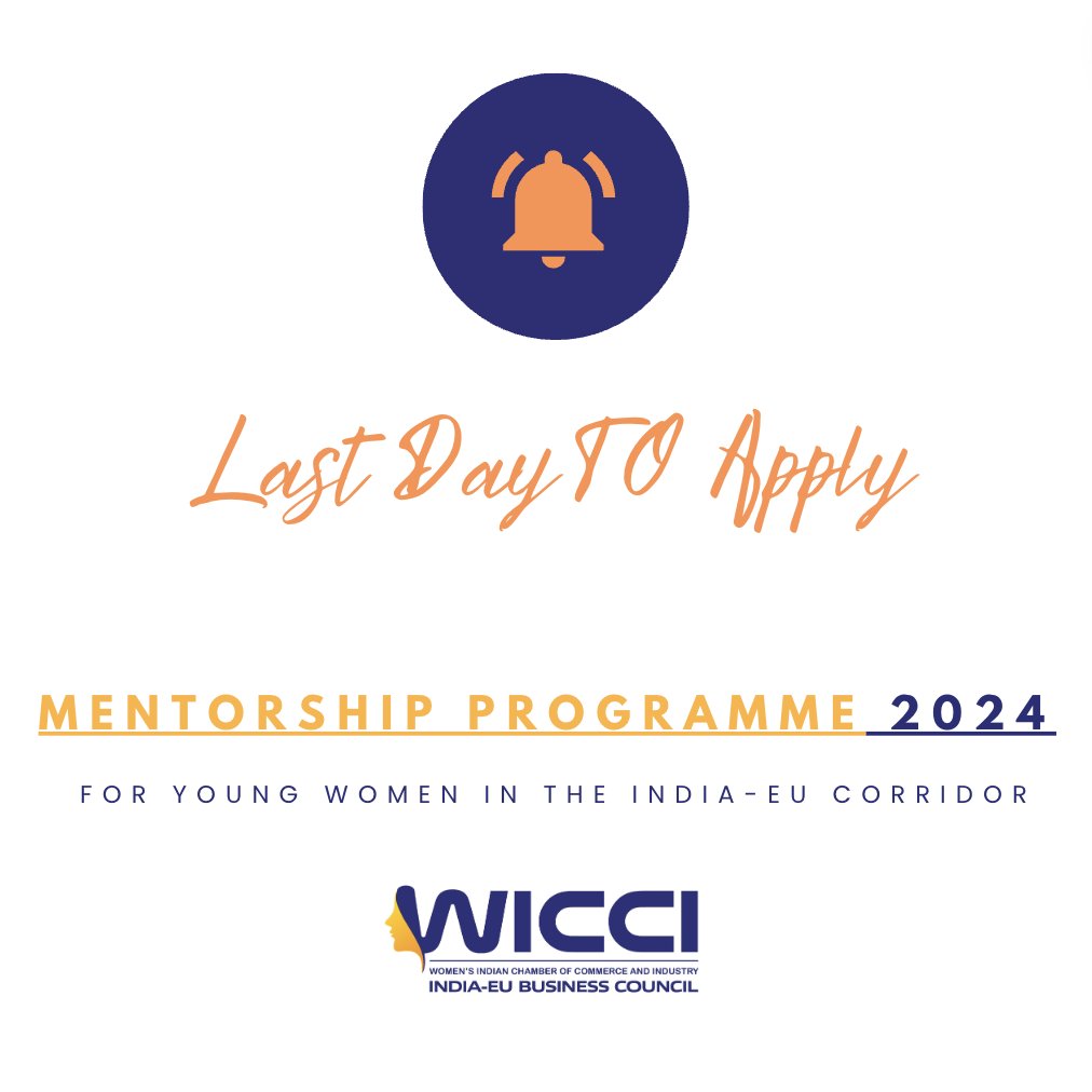 🌟 Last Chance to Apply for Our Mentorship Programme! 🌟 Apply before the deadline by sending your CV and Cover Letter to our email address. #indiaeuwomen #IndiaEUBinder #womeninbusiness #womenempowerment #womeninspiringwomen #wicci