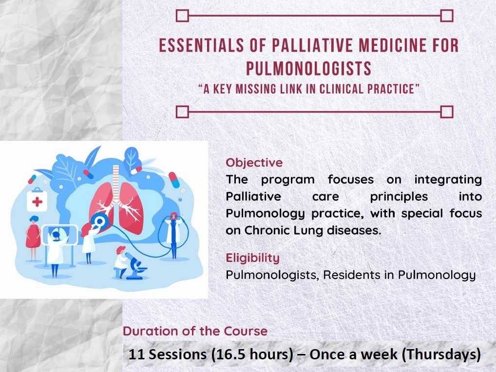 palliumindia's tweet image. Palliative Medicine online training for Pulmonologists &amp;amp; Residents in Pulmonology.

Know more and register quickly: palliumindia.org/2023/02/epmp-a…

#palliativemedicine #palliativecare #pulmonology #residents #pulmonologists #MedTwitter #MedX
