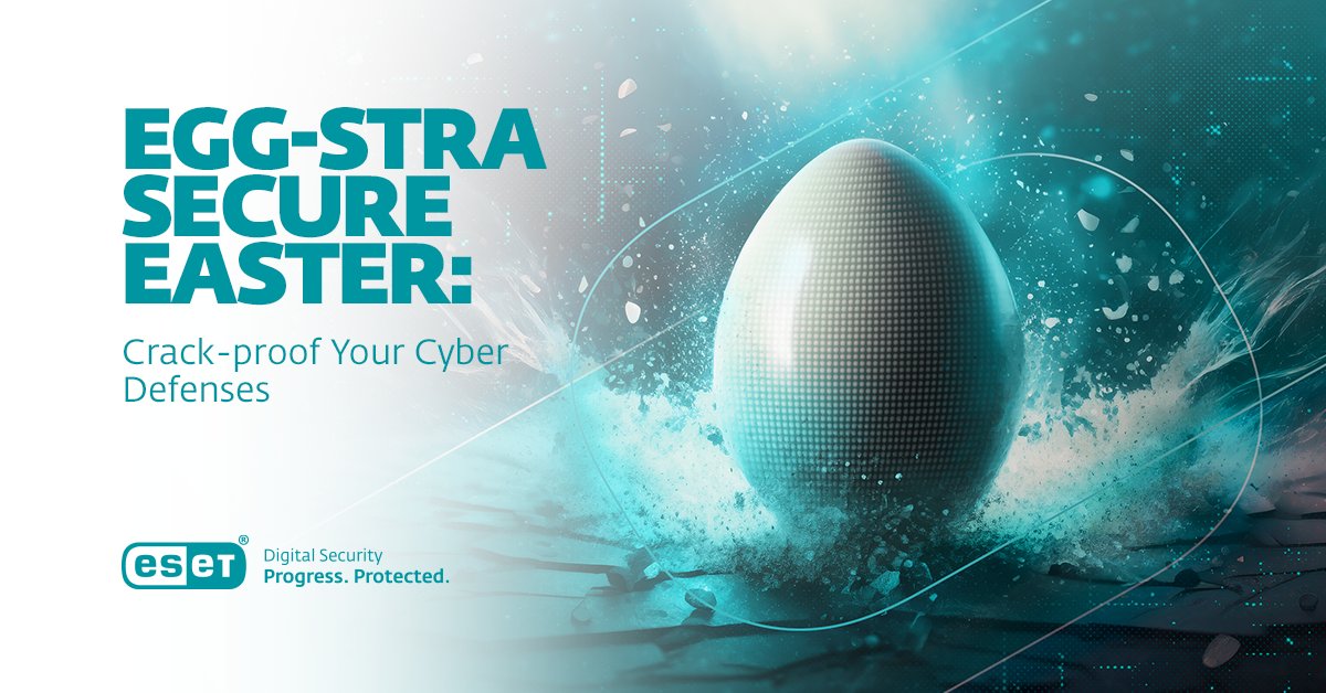 Hopping towards an Egg-stra Secure Easter! 🛡️🐰 Like protecting Easter eggs from cracks, may your defenses remain crack-proof this festive season. Stay vigilant, stay protected, and enjoy a safe and joyful celebration with our Easter #Promo! eset.com/au/…