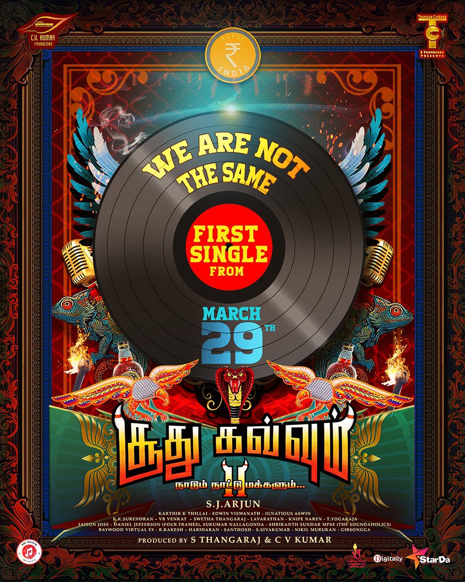 KARATE KARRTHI (@karatekarrthi) on Twitter photo The Conmen Anthem - #WeAreNotTheSame is arriving tomorrow 💥
First Single From #SoodhuKavvum2 நாடும் நாட்டு மக்களும்
A <a href="/dir_arjun/">SJ Arjun</a> Directorial
Produced By <a href="/icvkumar/">C V Kumar</a> <a href="/thangamcinemas/">S Thangaraj</a>
<a href="/ThirukumaranEnt/">Thirukumaran Entertainment</a> <a href="/cinemas56492/">Thangam Cinemas</a> <a href="/actorshiva/">Shiva</a> #Karunakaran <a href="/HarishaJestin/">Harisha jestin</a> <a href="/dopkthillai/">Karthik K Thillai</a> <a href="/karatekarrthi/">KARATE KARRTHI</a> The Conmen Anthem - #WeAreNotTheSame is arriving tomorrow 💥
First Single From #SoodhuKavvum2 நாடும் நாட்டு மக்களும்
A <a href="/dir_arjun/">SJ Arjun</a> Directorial
Produced By <a href="/icvkumar/">C V Kumar</a> <a href="/thangamcinemas/">S Thangaraj</a>
<a href="/ThirukumaranEnt/">Thirukumaran Entertainment</a> <a href="/cinemas56492/">Thangam Cinemas</a> <a href="/actorshiva/">Shiva</a> #Karunakaran <a href="/HarishaJestin/">Harisha jestin</a> <a href="/dopkthillai/">Karthik K Thillai</a> <a href="/karatekarrthi/">KARATE KARRTHI</a>