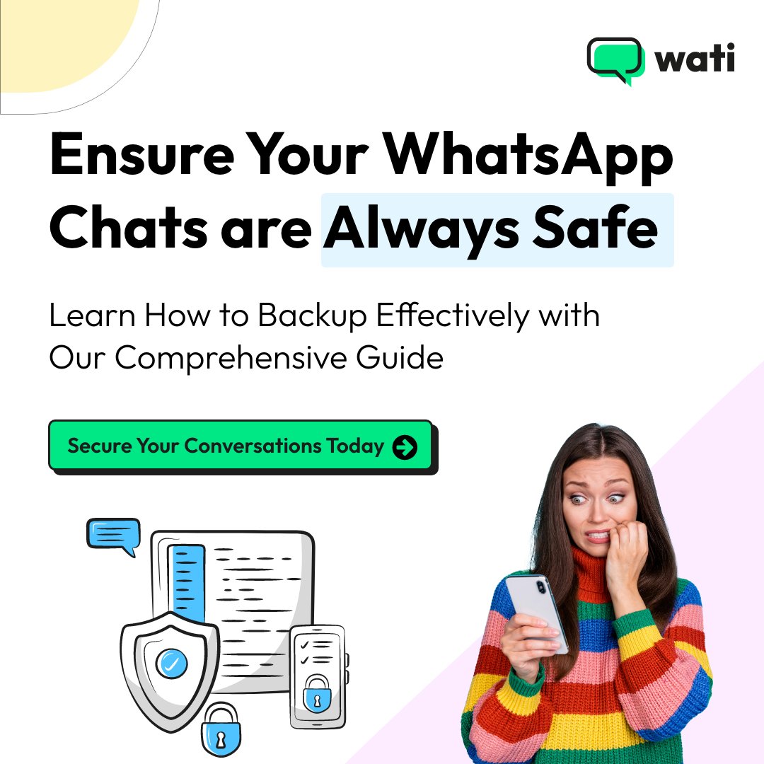 Wati_io's tweet image. 📢 How to Backup Your WhatsApp Chats? Our new blog post has all the answers! Secure your personal and professional messages with easy steps.

Dive in: hubs.la/Q02qRYKV0

#WhatsAppBackup #MessagingSecurity #Wati #WhatsAppAPI