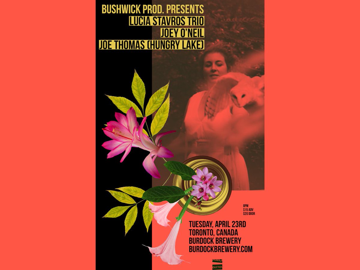 Toronto show 4/23 <a href="/BurdockBrewery/">Burdock</a>