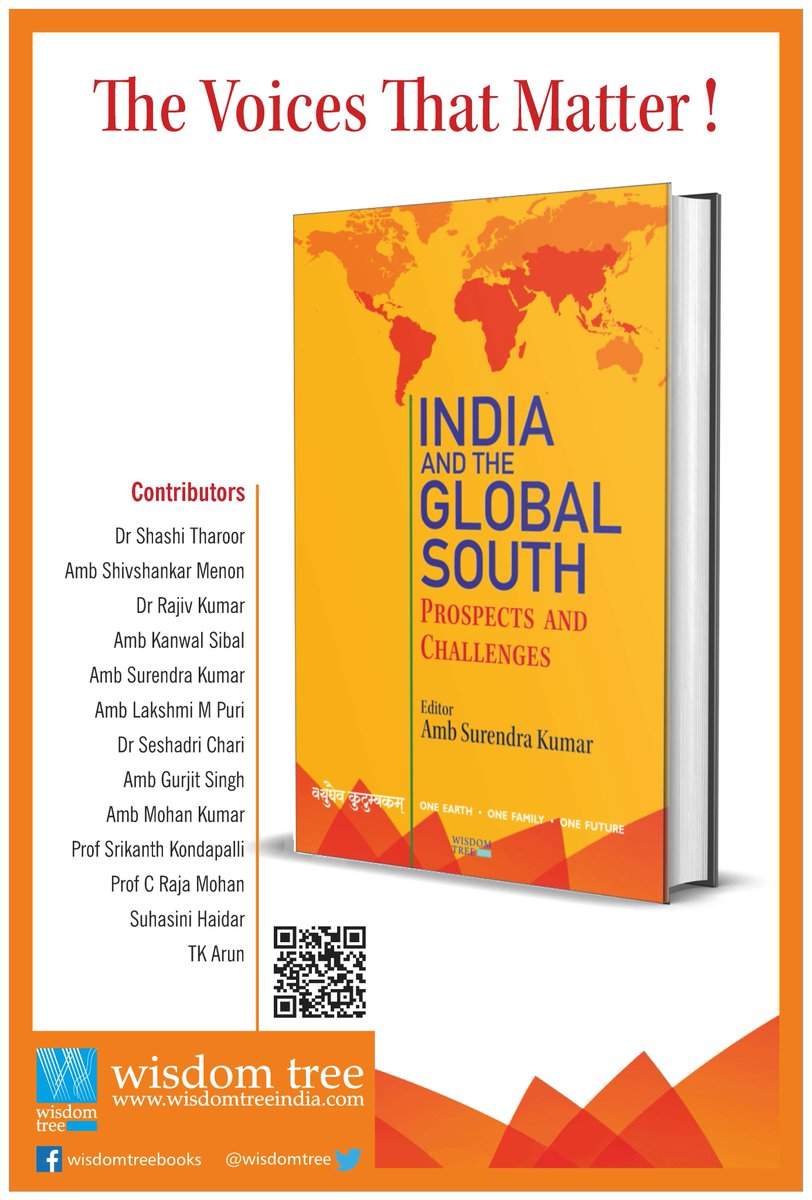 India & the Global South, editor Amb #SurendraKumar. Evocative articles by Dr @ShashiTharoor Amb @ShivshankaMenon Dr @RajivKumar1 Amb @KanwalSibal Amb @lakshmiunwomen Dr @seshadrichari Amb @AmbGurjitSingh Amb #MohanKumar Prof @Sri_Kondapalli Prof @MohanCRaja @suhasinih & @tkarun