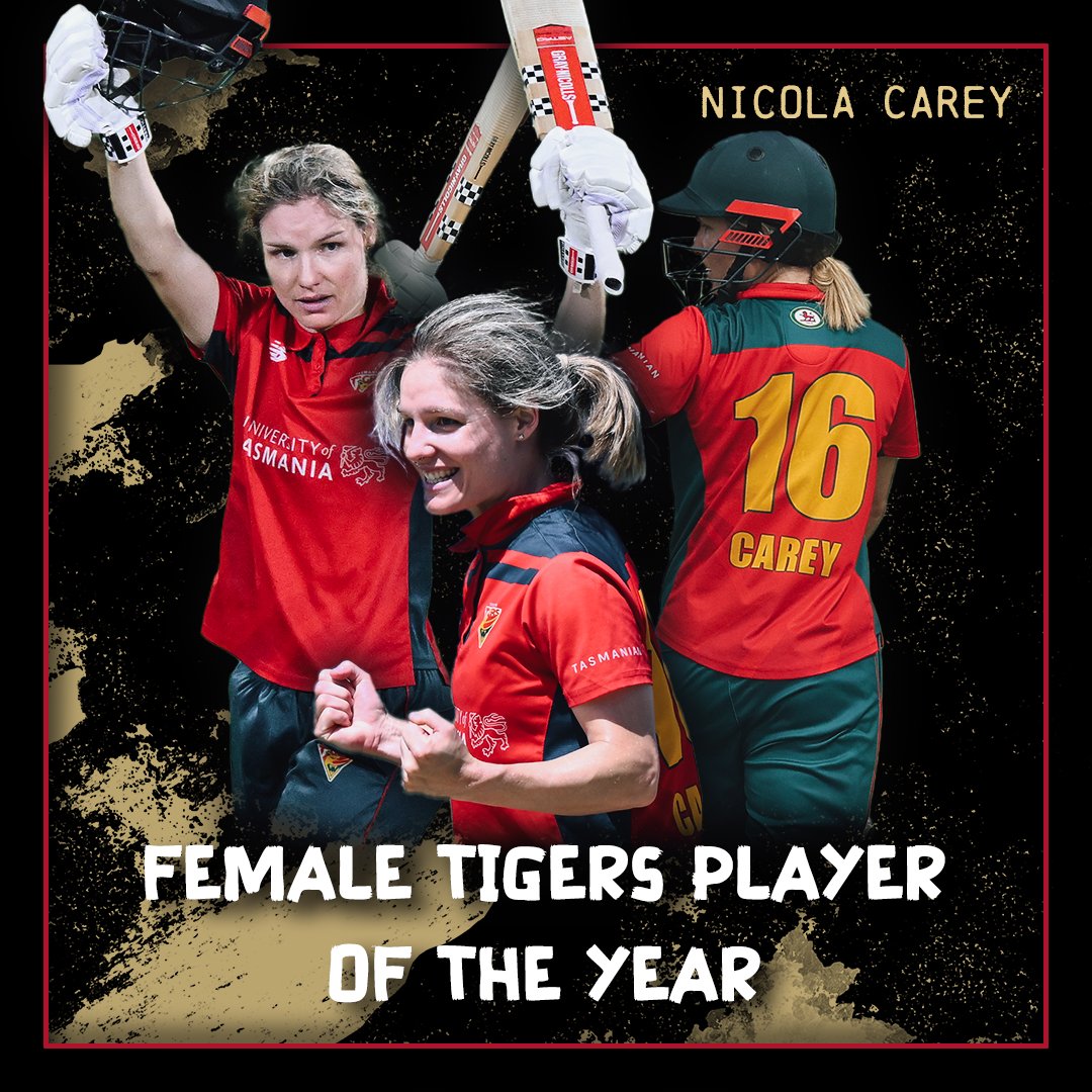 An absolute rock for our WNCL girls, congratulations to Nic on being awarded the Female Tigers Player of the Year 👌 #WeAreTigers