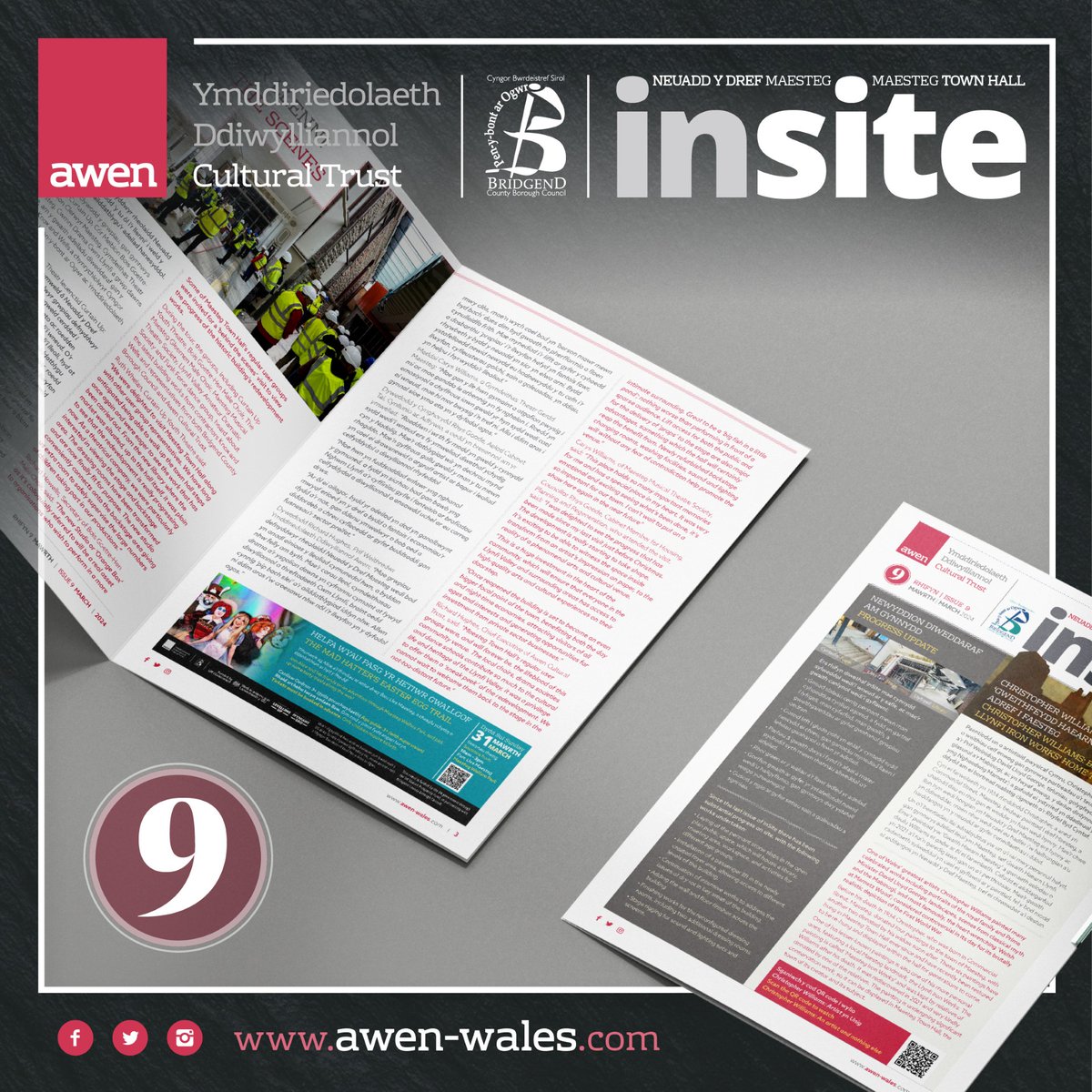 The March edition of Insite: The Maesteg Town Hall Newsletter is out now!
Call in in to Maesteg Library for a physical copy or click the link below.
<a href="/BridgendCBC/">Bridgend CB Council</a> 

awenboxoffice.com/news-and-herit…
