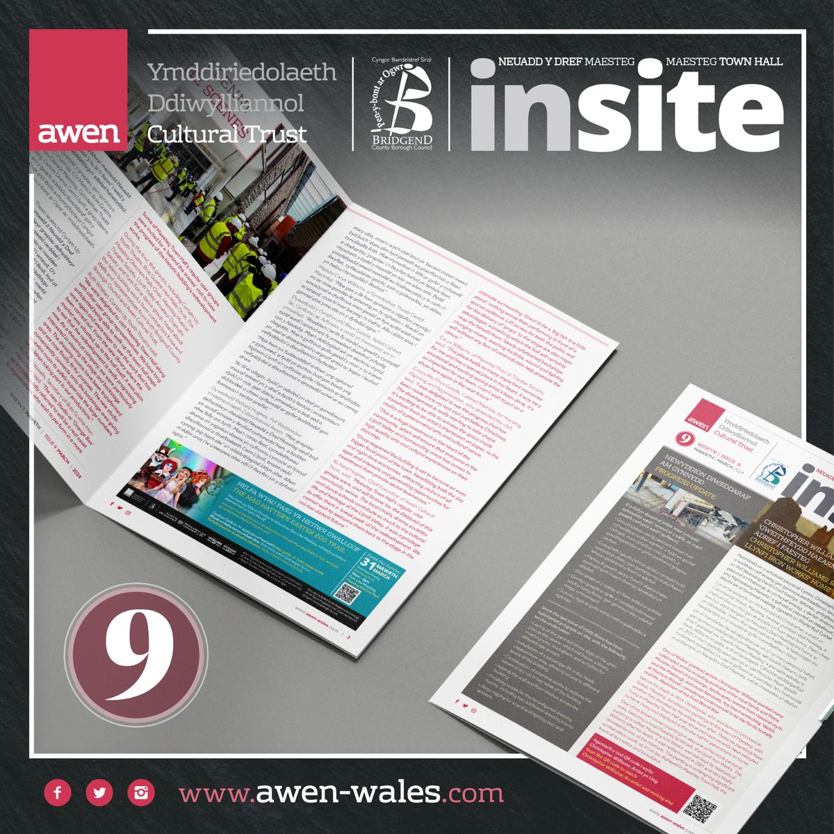 The March edition of Insite: The Maesteg Town Hall Newsletter is out now! Call in in to Maesteg Library for a physical copy or click the link below. @BridgendCBC awenboxoffice.com/news-and-herit…