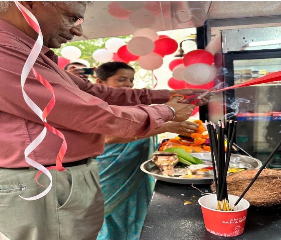 The NESCAFE Kiosk has been installed in the Kalpana Chawla Bhawan (Hostel No.07) dated 27th of March 2024.The Director Dr.K.K.Shukla was the chief guest of the inauguration ceremony.