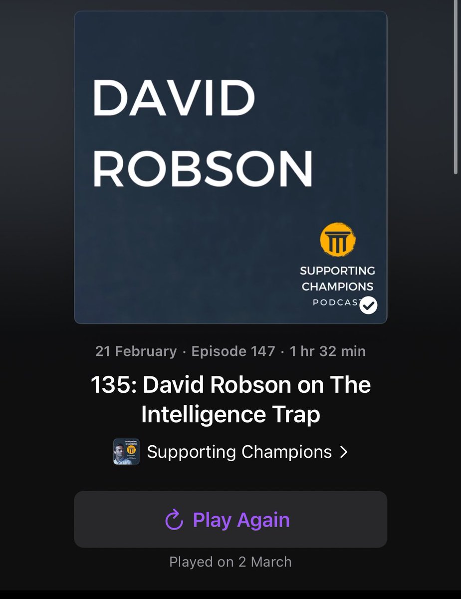 M_V_Samuels's tweet image. Thank you @ingham_steve for introducing me to @d_a_robson book “the intelligence trap” on the consistently insightful @support_champs pod! Great read exploring the misconceptions and less walked path of intelligence! @MrZachG @GoldDustPodcast @teacherhead @stu_arm @Marianne_D1
