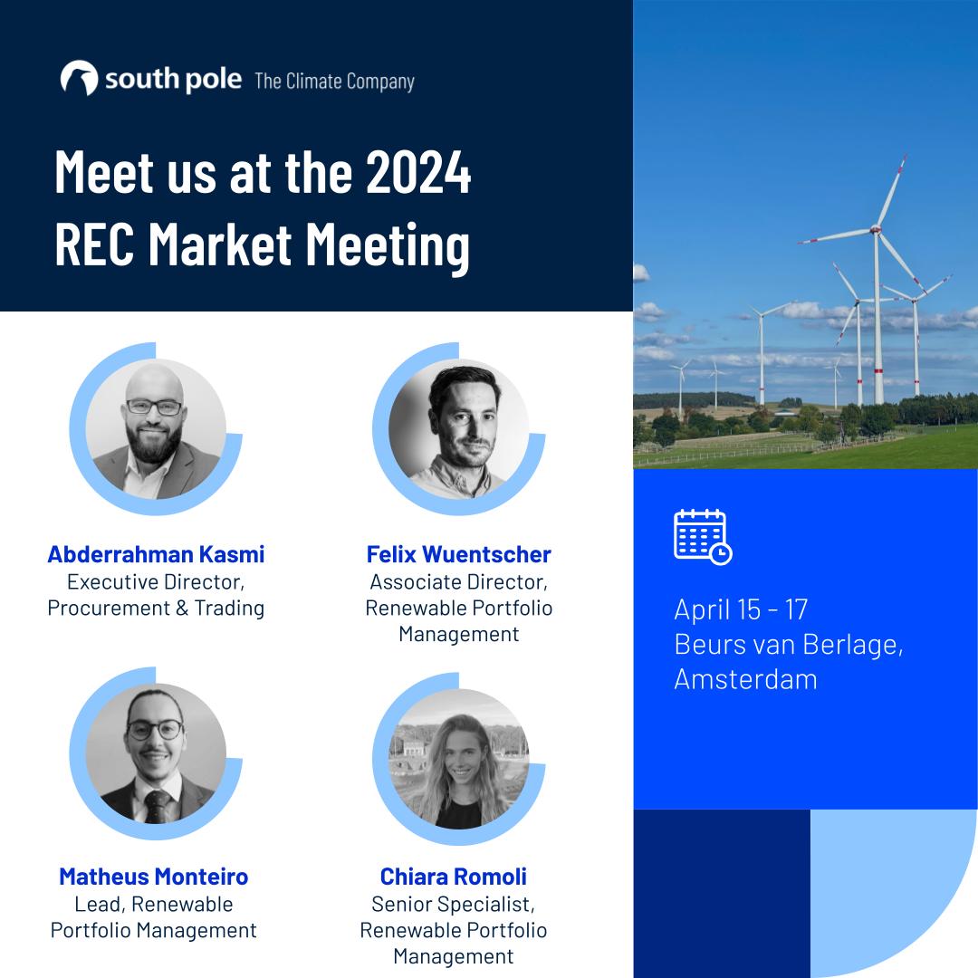 Join South Pole at the REC Market Meeting in Amsterdam from April 15th to 17th — this premier event provides a unique platform for professionals in the renewable energy sector to collaborate. linkedin.com/company/rec-ma… #RMM2024 #RenewableEnergy #EnergyTransition #ClimateImpactForAll