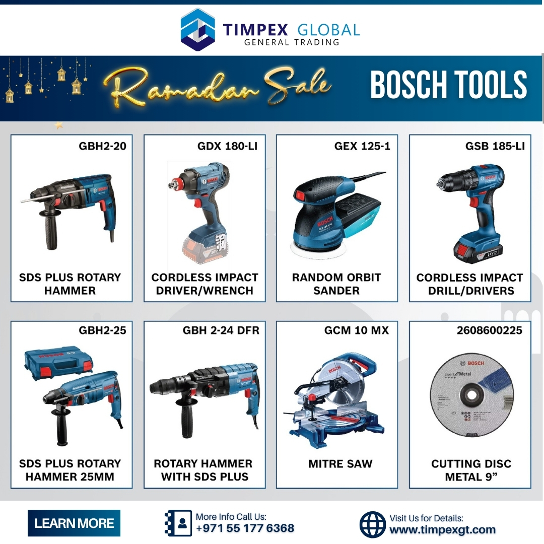 TimpexGlobal's tweet photo. Ramadan Sale
BOSCH TOOLS
Available all at wholesale rate
For more information DM us :
Tel : +971 55 177 6368

#abudhabi #mussaffah #Bosch #boschtools #hardwareshop #ramadansales #toolsale #HardwareStore #HardwareTools #wholesaler https://t.co/eLcYzgVY8T