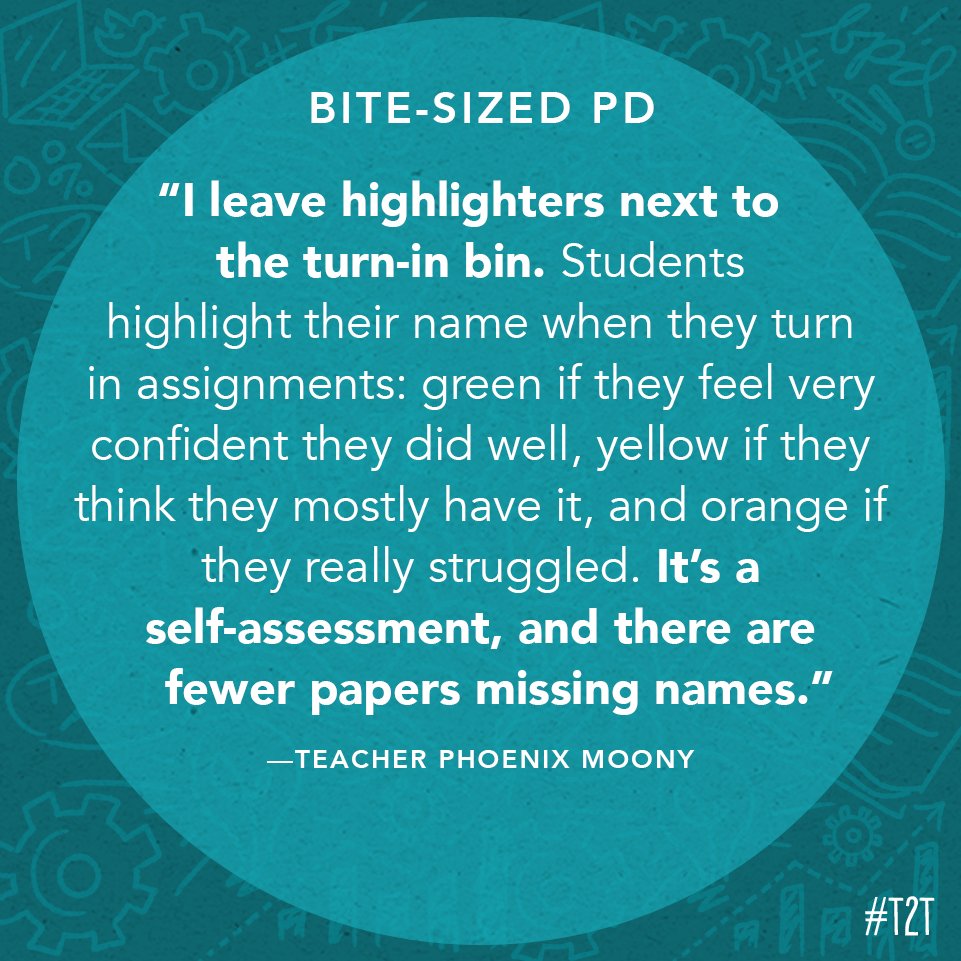 🎨 Here's a colorful S self-assessment tip, via T @mxphoenixmoony! #TeacherHack #EdChat