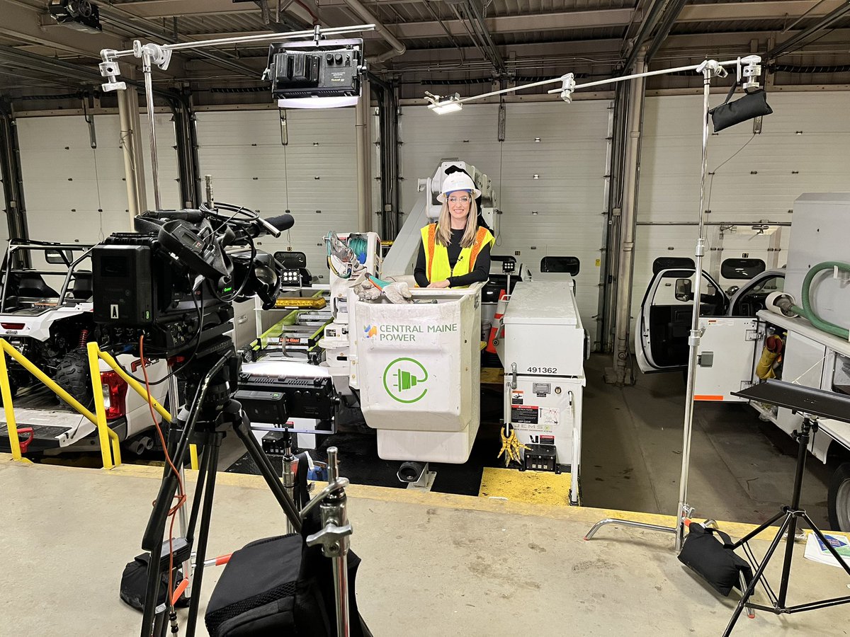 LIVE at @cmpco this morning! Not to talk about power restoration efforts from last weekend’s ice storm (btw the company already restored power to everyone)….but I’m here to tell you about the possibilities that women have as they consider careers in the trades. #worksforME