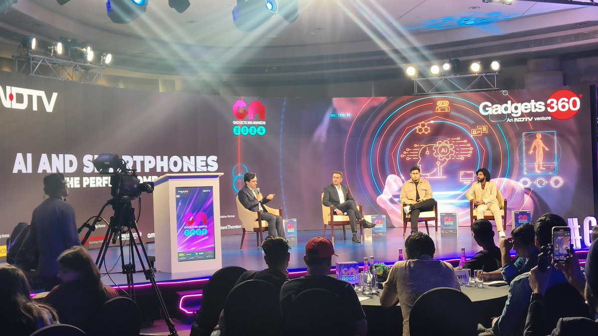 Finally, to discuss the confluence of AI and smartphones, <a href="/arorasaurabh25/">Saurabh Arora</a> - Mobile, Compute, XR Business Head, Qualcomm, <a href="/Himanshu_POCO/">Devdas</a> - Country Head, Poco India, and <a href="/SharanPillai/">Sharan Pillai</a> representing Flipkart join the panel. <a href="/Tarunpathak/">Tarun Pathak</a> takes the seat as moderator. #Gadgets360Awards