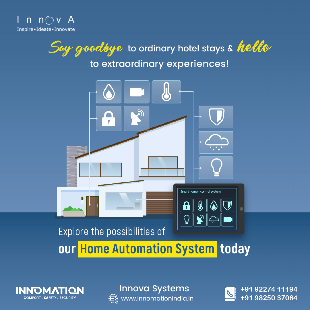Welcome to the future of hotel stays! Our cutting-edge home automation system puts control at your fingertips.

Call: 9825037064, 9825036886 for Inquiry, Visit: innomationindia.in

#HotelAutomation #HotelAutomationSystems #innomation #automation #homeautomation