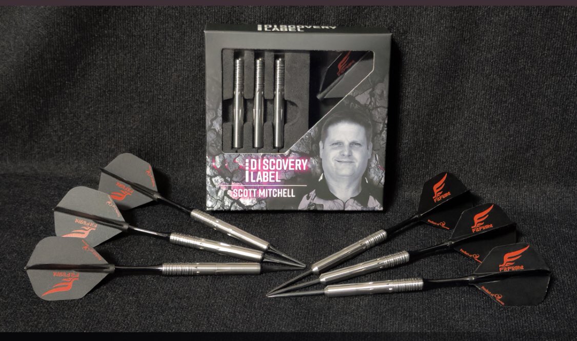 My new darts are out now on the Discovery label, get yours from all good darts stockists. @OfficialPDC @CosmoDartsInt @UKDADarts @DartsWDF @EDOdarts @SeniorsDarts