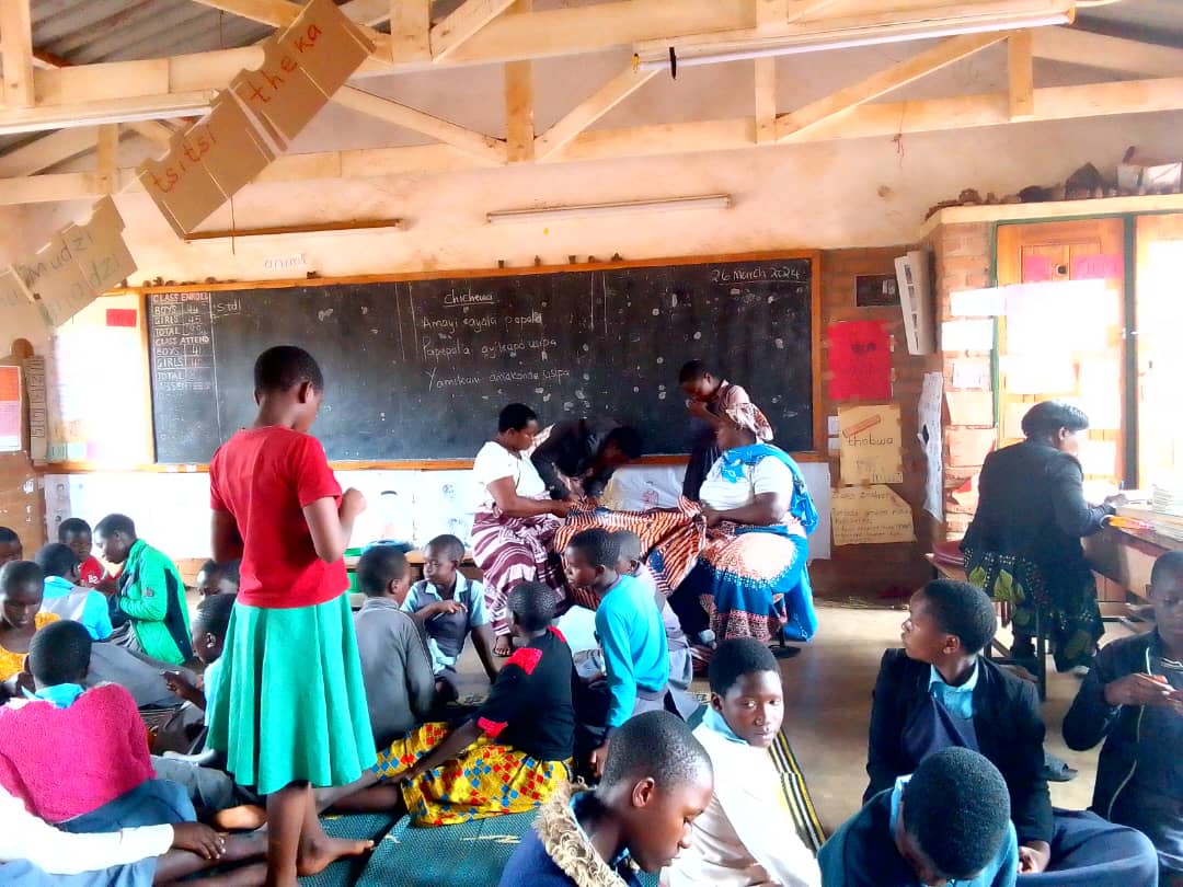 Period poverty prevents girls from enjoying their right to education. We're excited that we've completed the training of 62 girls at Nanchiwe Primary School in Chitipa as ToTs in making reusable sanitary pads. #EndPeriodPovertyForAllGirls | #PeriodsShouldntStopGirlsEducation