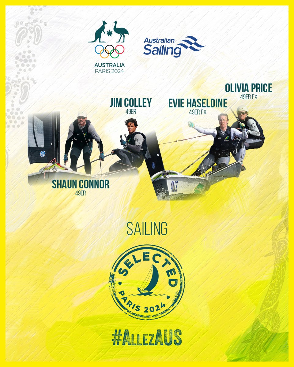 Our Paris 2024 skiff crews are in! Olivia Price makes her Olympic return alongside Evie Haseldine, 12 years after Olivia won silver at London 2012. Jim Colley and Shaun Connor make their Olympic debut. 👉 teama.us/SkiffTeamParis… #AllezAUS | @aussailingteam | @nswis