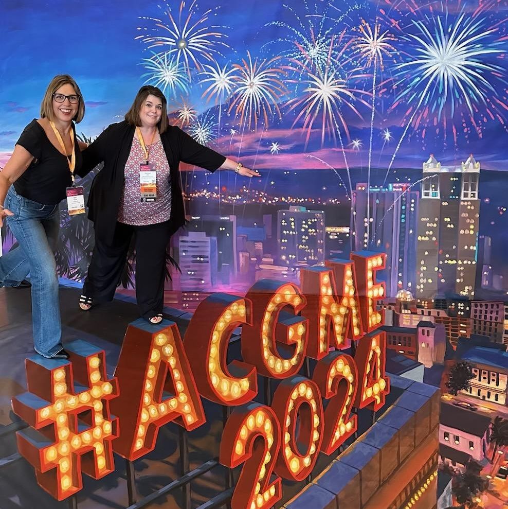Earlier this month Steph and Beth from our GME Team traveled to Orlando, Florida for the 2024 @acgme Annual Educational Conference. They enjoyed learning, networking and of course the warm weather 🌞 The rest of our team has enjoyed hearing about their experience!!⁠