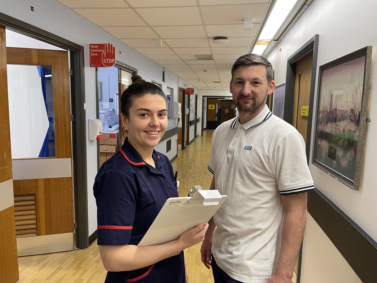 We want to say a huge thank you to all the staff from WUTH, WCHCT, Wirral Council and CWP for your hard work and great teamwork during the first ever Super MaDE event this week. Photo: Katie Dennis, Ward Manager, Ward 10, Arrowe Park with David Rees, Therapy Team Lead, WCHCT.