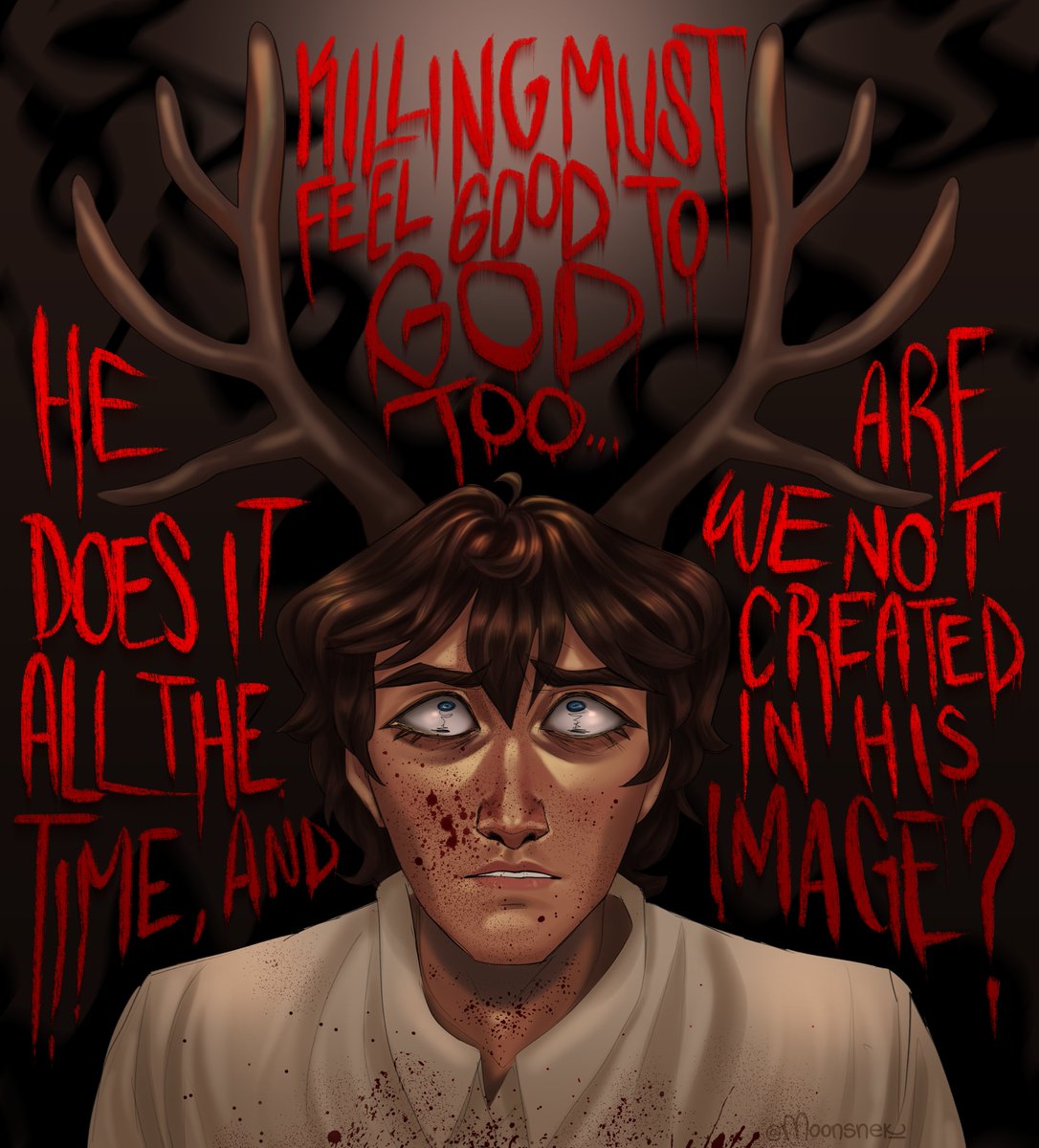 Día 25: personaje de serie/película/juego 🎥.
Freddy as Will.
#Hannibal #WillGraham #Fhs #FNAFHS #MARZOESFNAFHS #Fanart #DigitalArt