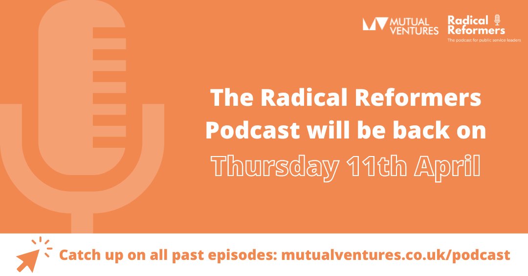 #RadicalReformers is taking a short #Easter break, but we’re back on 11th April with a new episode. For now, check out @aglaird’s interviews with @MarkAdamSmith on Liberating Public Services, mutualventures.co.uk/post/radical-r… and the ‘Wigan Deal’ with @ProfDonnaHall mutualventures.co.uk/post/radical-r…