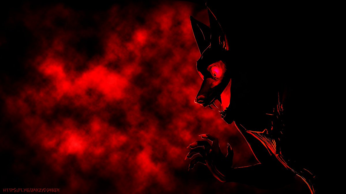 FoxZarz's tweet photo. 𝔘𝔪𝔟𝔯𝔞 𝔪𝔢𝔞 𝔰𝔲𝔪 (I'm my Own Shadow)
New Murphy render, #furryart #Vampire https://t.co/B6N8JEsCFU