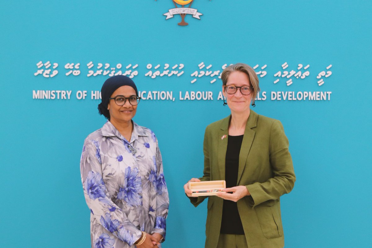 British High Commissioner to the Maldives, H.E. Caron Rohsler paid a courtesy call to Minister Dr. Maryam Mariya. Discussion focused on opportunities for Maldivian youth in terms of skills development and the way forward, mindful of H.E. President Dr. Mohamed Muizzu’s vision. We…