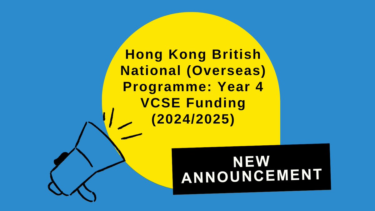Check out the details of VCSE funding for year 4 of the Hong Kong Welcome Programme which was announced last week. orlo.uk/4X4As