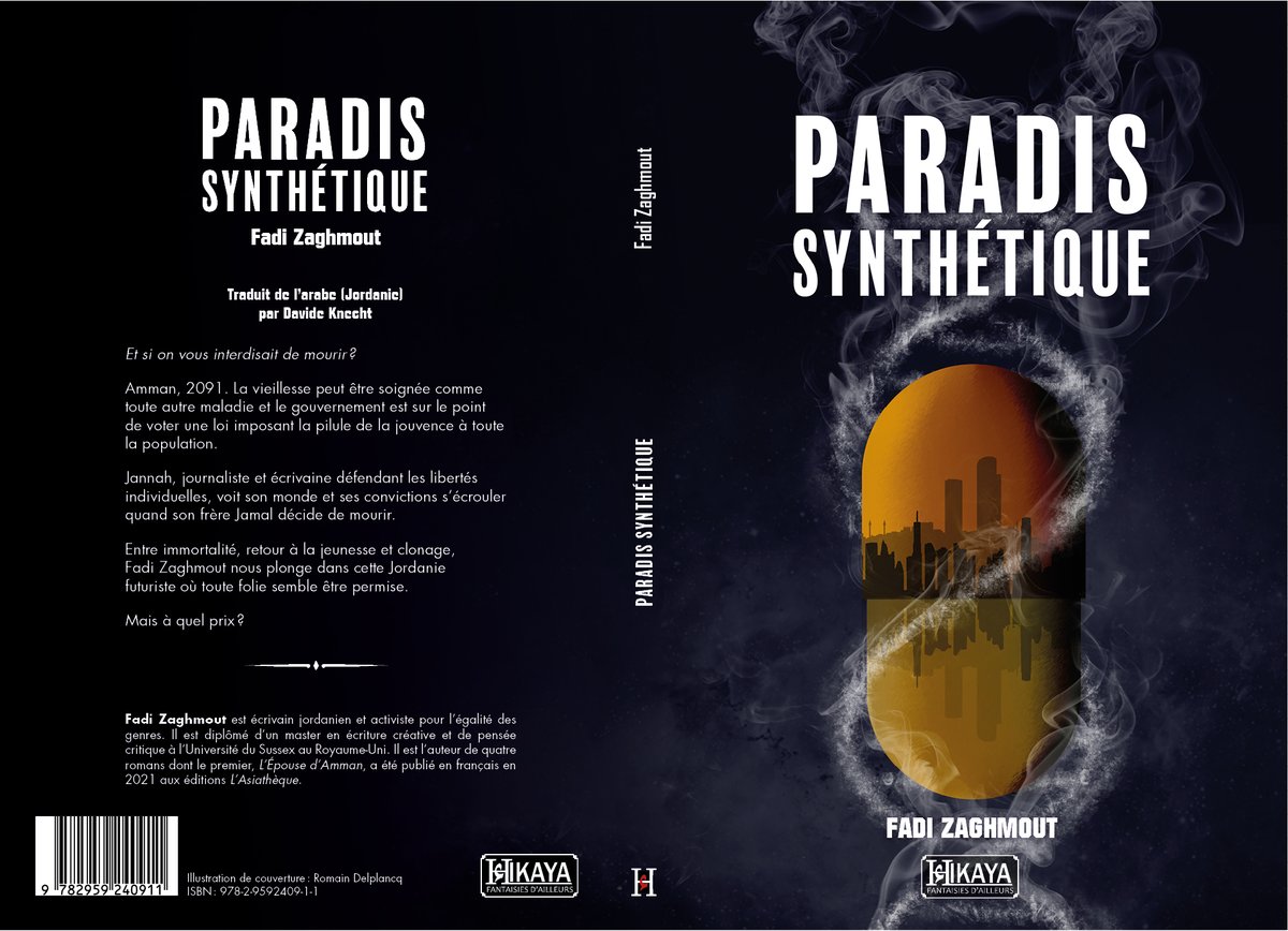 Full cover. How do you like it?

Paradis Synthetique is available on Amazon now for orders around the world.

Have you ever imagined what life would look like when science defeats ageing? Now you can. Read this sci-fi story from Jordan in French.

#scifi #booktoread