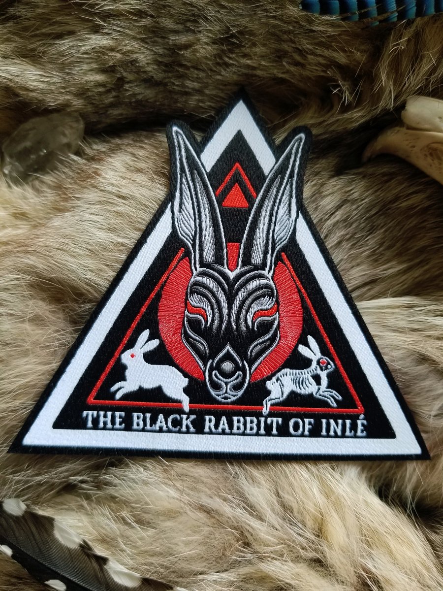 My woven patch featuring the Black Rabbit of Inlé is here! :D