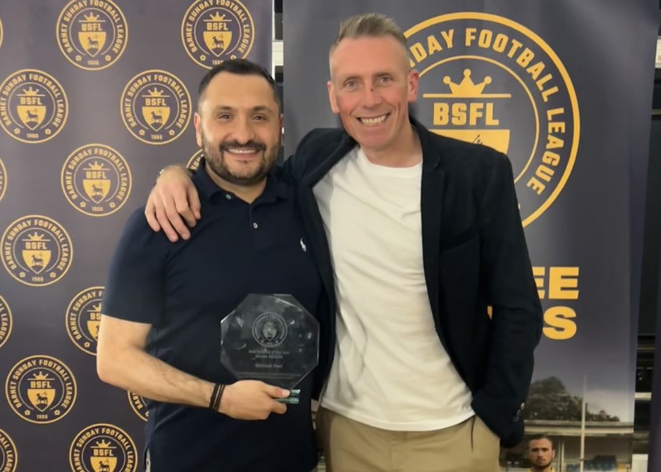We can now announce the BSFL New Referee of the Year for the 2023/24 Season is Michael Pieri. Congratulations Michael on deservedly winning the award for a Match Official that has performed extremely well as a New Referee throughout the Season. Michael was presented with the