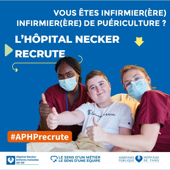 [#aphprecrute] Vous êtes Infirmier(ière) puériculteur(trice) ou Infirmier (e) et en recherche de poste ou de stage ? L'hôpital Necker Enfants-malades recrute ! Rejoignez des équipes dynamiques Toutes les offres d'emploi👉vu.fr/MplTF #hopital #recrutement #teamnecker