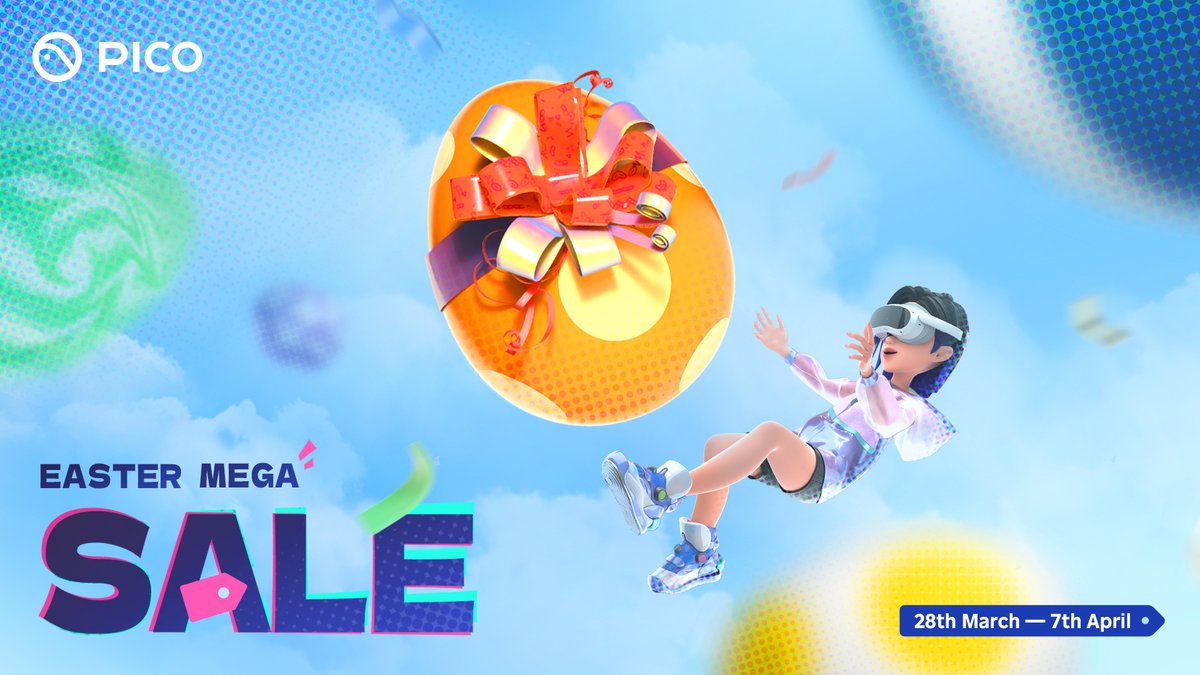Welcome to the Easter Mega Sale! More than 150 content discounts up to 50% off, Everything you want is here! 3 exclusive coupons will make you enjoy the ultimate deal! 10 Featured bundles are all 50% off! Check store-global.picoxr.com/global/