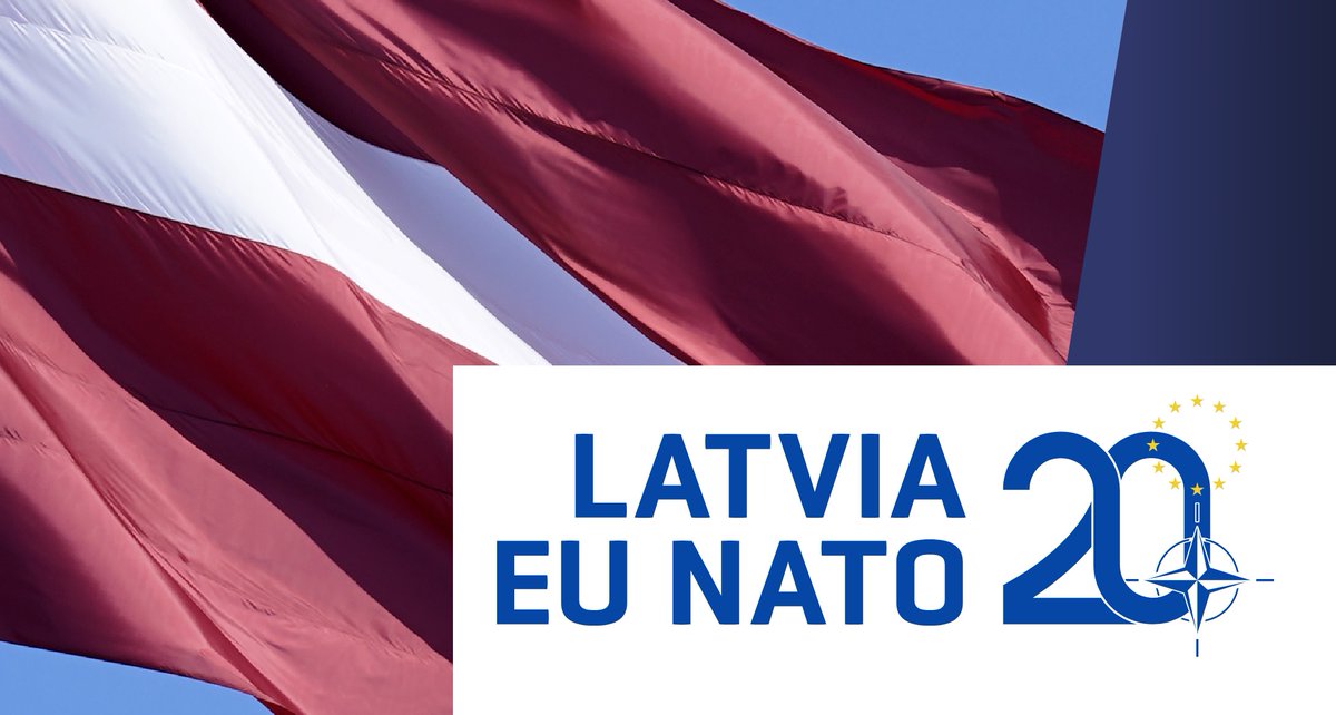 2024. gada 29. martā aprit 2️⃣0️⃣ gadi, kopš 🇱🇻Latvija kļuva par pasaulē spēcīgākās militārās alianses – Ziemeļatlantijas līguma organizācijas @NATO dalībvalsti. Pateicoties NATO mēs varam būt droši par savu valsti. #LatvijaESNATO20