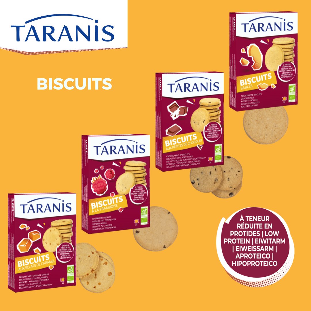 Taranis low protein biscuits 🍪are available in a variety of flavours. Use them for school lunches 🍽 or simply enjoy with a cup of tea or coffee ☕ It's love at first bite! ❤️💞 #lowproteindiet #lowprotein #PKU