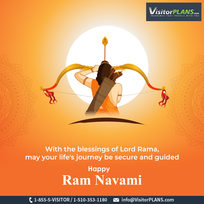On this auspicious day, may Lord Rama's divine blessings guide you on a journey of righteousness and security. Let's celebrate the birth of the ideal of dharma with devotion and joy, seeking his grace for a blessed life. #HappyRamNavami! #VisitorPLANS