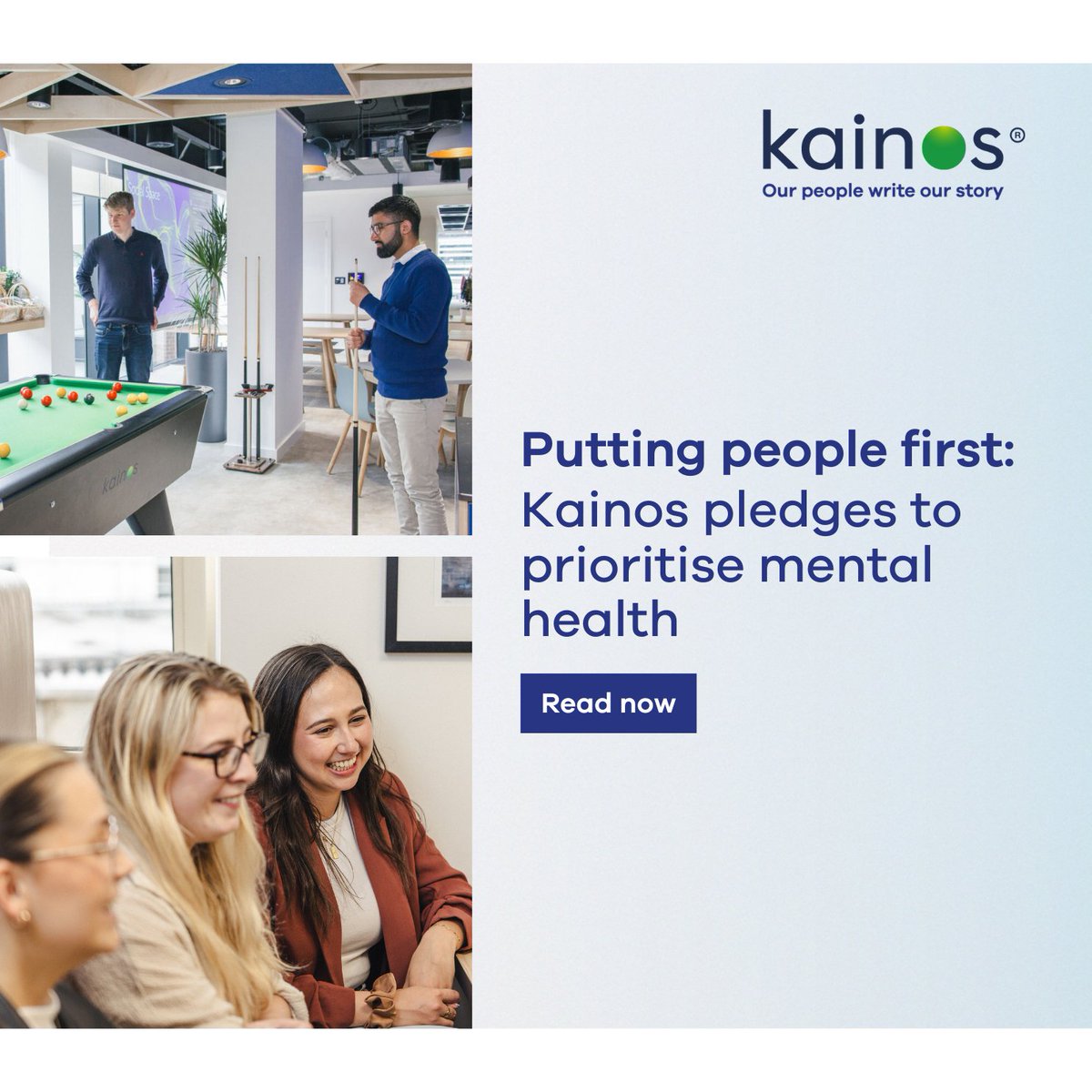 Proud to take a step forward in supporting mental health and wellbeing at Kainos! 💫 Signing the #LeadershipPledge marks the beginning of our journey towards a healthier and happier workplace for all of our people. Read more about our commitment here: kainos.pub/3xg0J9J