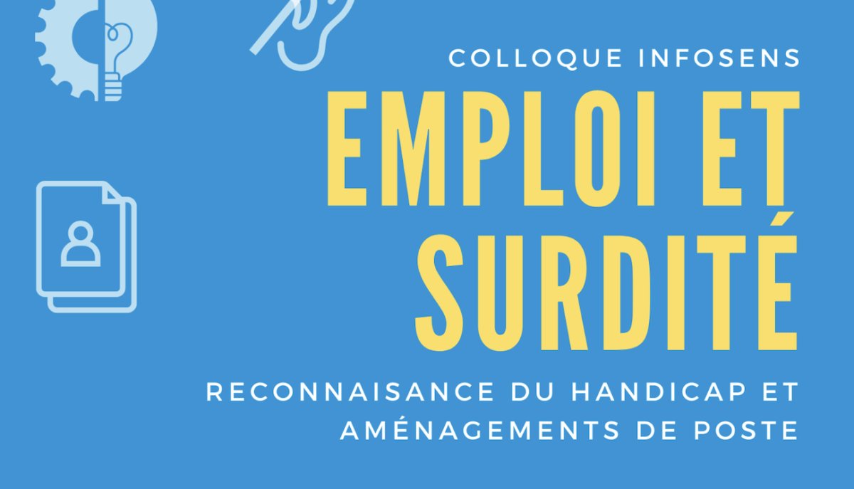 🔴 À noter dans vos agendas : le 7 juin 2024, colloque autour de la thématique '#Emploi et #surdité : De la reconnaissance du #handicap aux aménagements de poste' organisé par #INFOSENS. Pour s'inscrire : fiphfp.fr/actualites-et-…