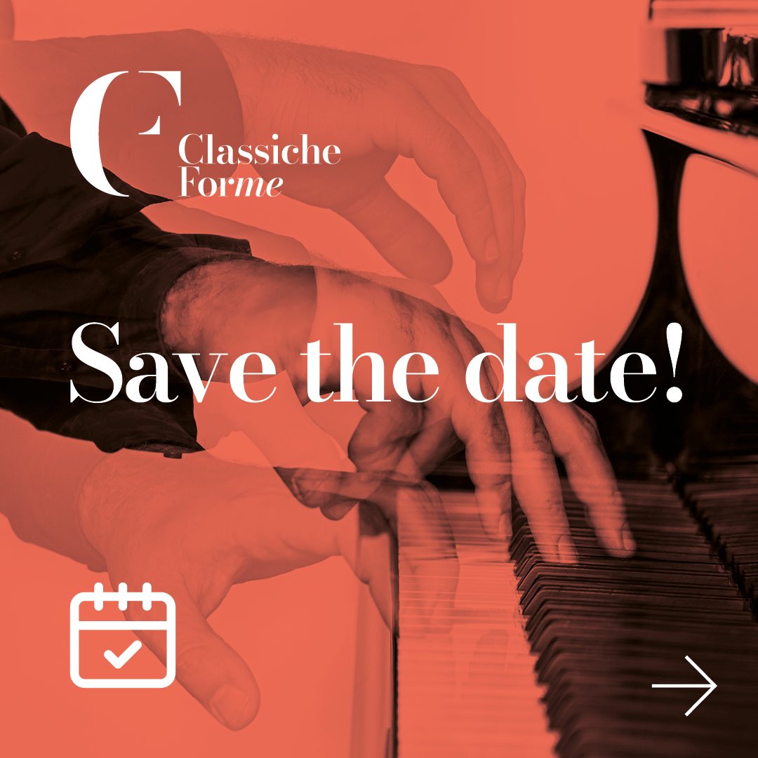 ClassicheForme's tweet image. 📣 SAVE THE DATE! 

Siamo entusiasti di invitarvi giovedì 4 aprile alla CONFERENZA STAMPA dell'ottava edizione di Classiche Forme! 

📆 Vi aspettiamo giovedì 4 aprile 

🕦 Alle ore 11:00 

📍All’interno della Sala Spadolini del Ministero della Cultura di Roma. 

#classicheforme
