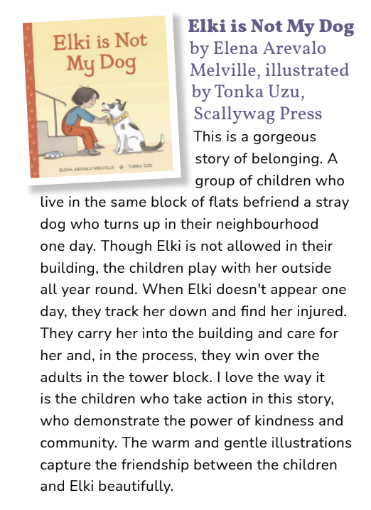 'I love the way it is the children who take action in this story, who demonstrate the power of kindness and community.' - @junomagazine We've had a beautiful review for #ElkiIsNotMyDog in the latest edition of Juno Magazine! 👇 Get your copy of Elki: uk.bookshop.org/p/books/elki-i…