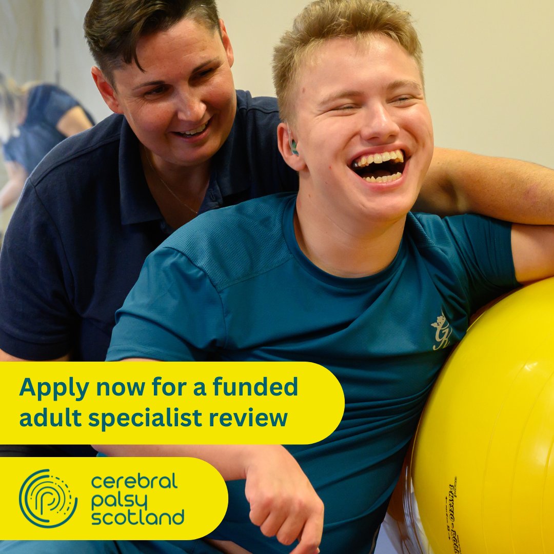 Our funded specialist review gives adults with #CerebralPalsy the chance to have a check-in on how your CP is affecting you day-to-day, and to begin to identify opportunities for improvement or change. Find out more and apply: cerebralpalsyscotland.org.uk/how-we-help/fo…