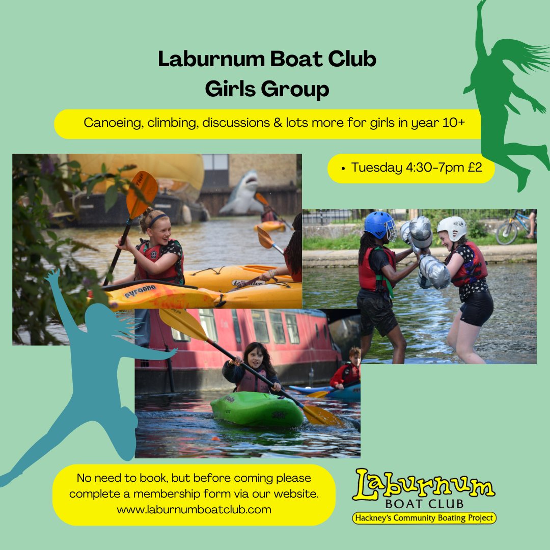 Upcoming after school club opportunities for young people from our partners @LaburnumBC 🛶