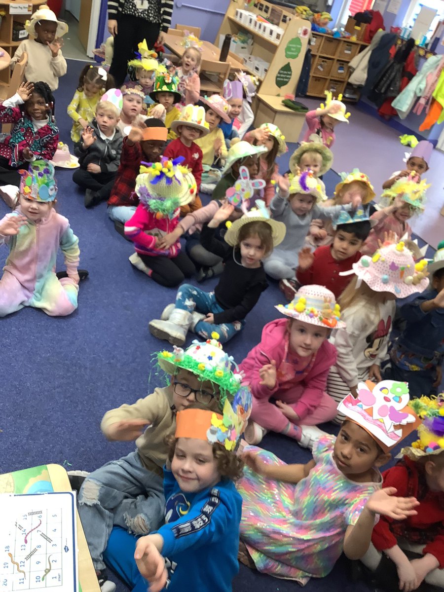 Reception had an Easter celebration and a an Easter bonnet parade. #happyeaster