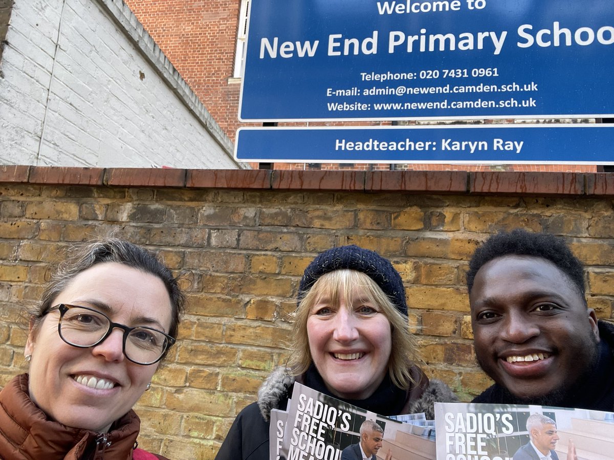 Out bright and early with fantastic @CamdenLabour colleagues to remind people to vote for @SadiqKhan on 2 May to make sure kids get #FreeSchoolMeals!🌹