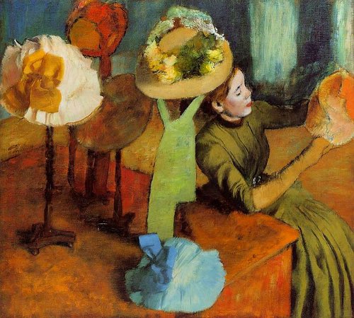 The Millinery Shop 1885 #EdgarDegas #EasterBonnets