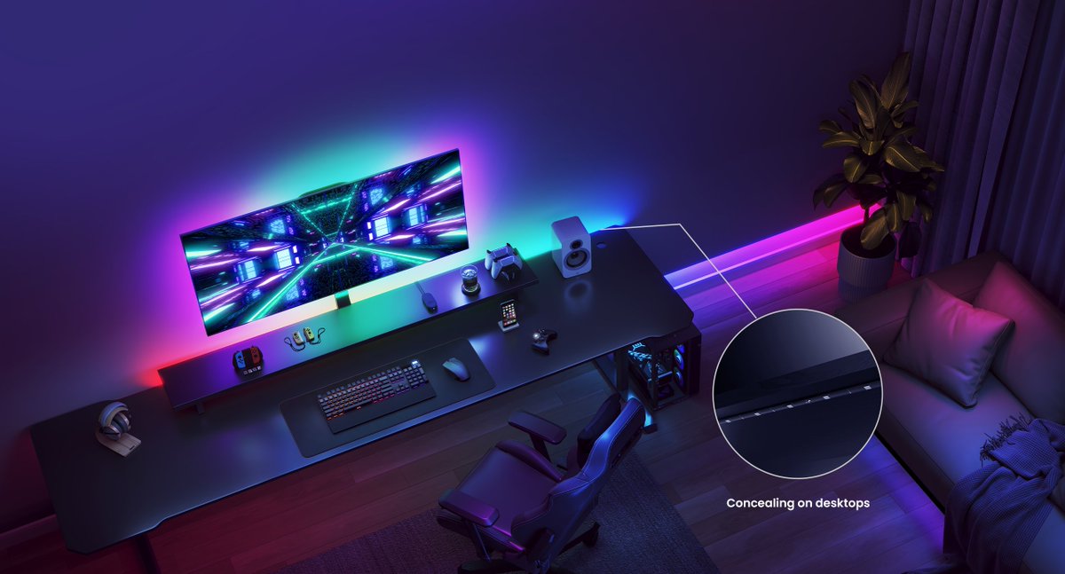 Featuring a concealed design with a sticky base, #Yeelightstriplight lets you set any color anywhere you desire! 😎 #RGB
