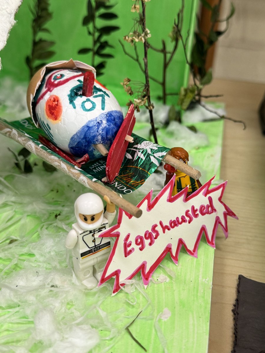 Another celebrity inspired egg creation on today’s competition - ‘Eggie the Eagle’ - certainly looks ‘eggshausted’ - amazing creation Leo I wonder what @The_Eagle_Eddie thinks of the likeness!
